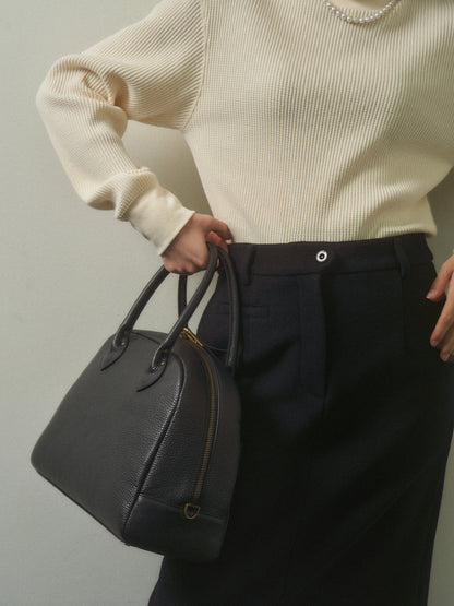 (-20%) EVENING WOOL SKIRT [ Black ]