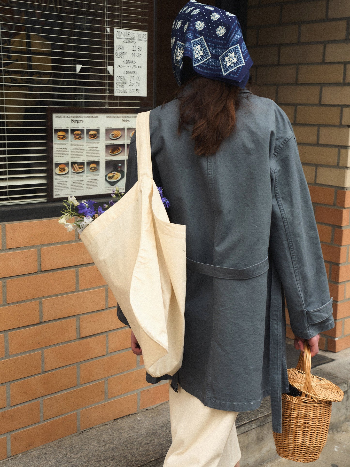 (-30%) ATELIER LONG JACKET [ Smokey Blue ]