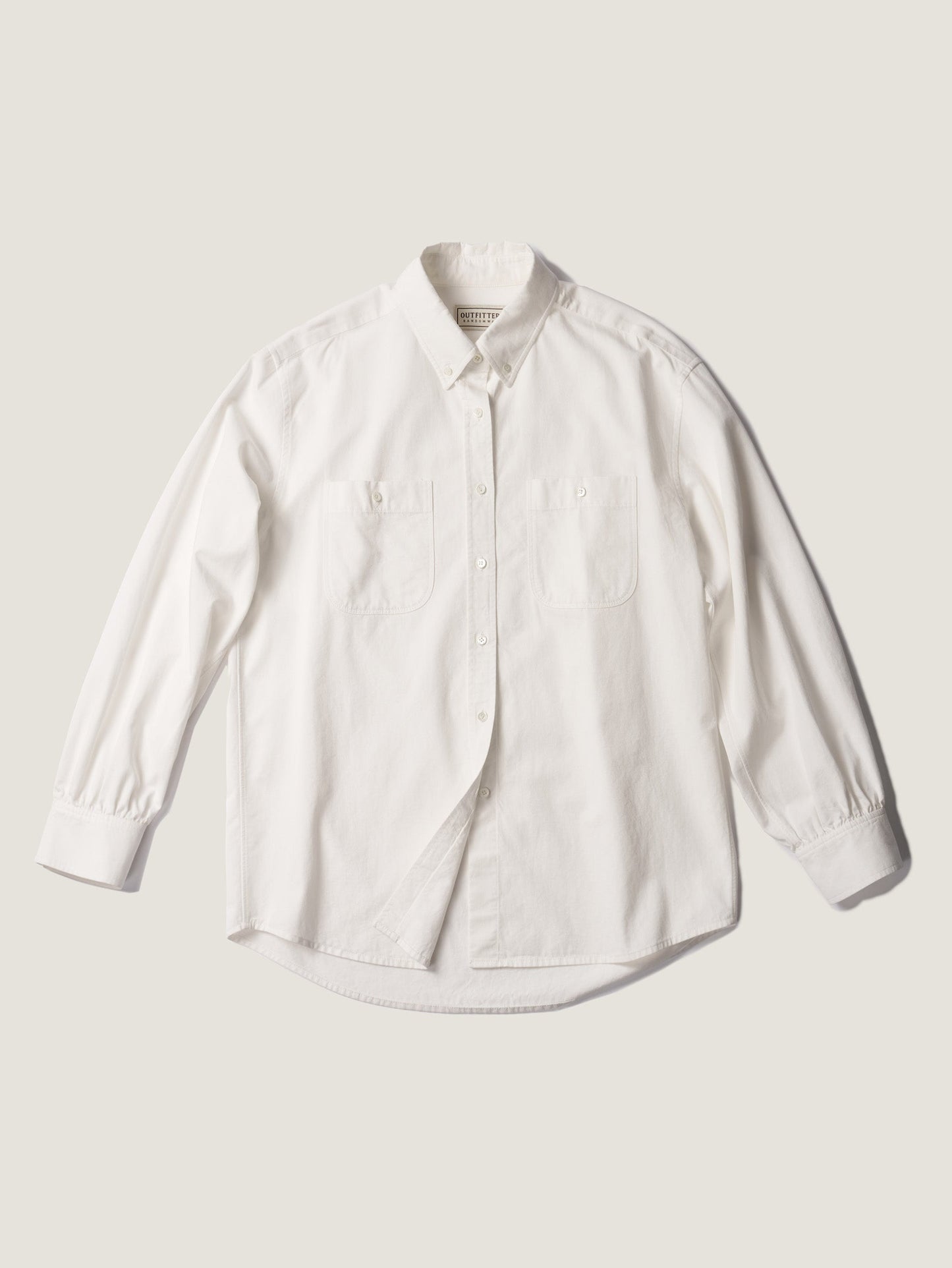 2 POCKET BUTTON DOWN SHIRT [ White Cotton ]