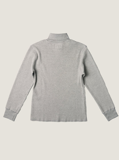 SALLY'S WAFFLE TURTLE TEE [ Heather Grey ]