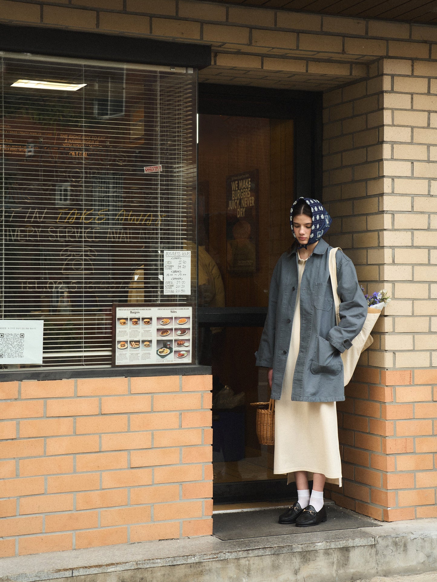 (-30%) ATELIER LONG JACKET [ Smokey Blue ]