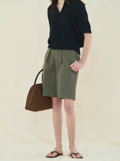 50's AMERICAN CHINO SHORTS [ Military Khaki ]