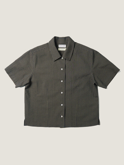 (-30%) ARIZONA CHECK SHIRT [ Olive Navy ] Organic Cotton