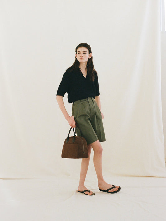 50's AMERICAN CHINO SHORTS [ Military Khaki ]