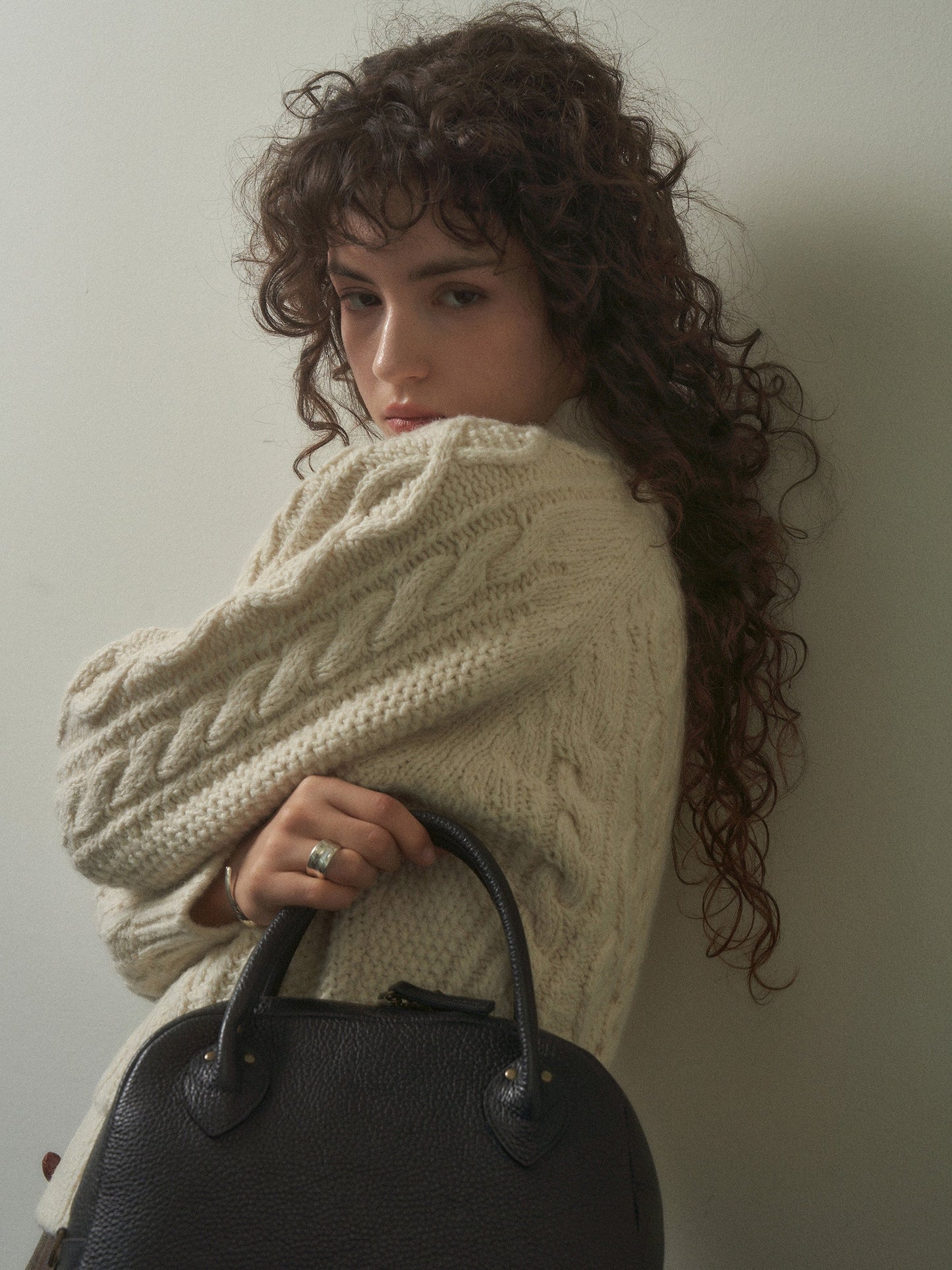 (-20%) CREAM TEA CABLE CARDIGAN [ Cream ]