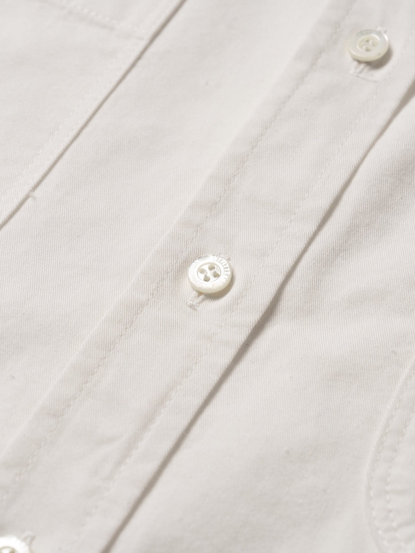 2 POCKET BUTTON DOWN SHIRT [ White Cotton ]