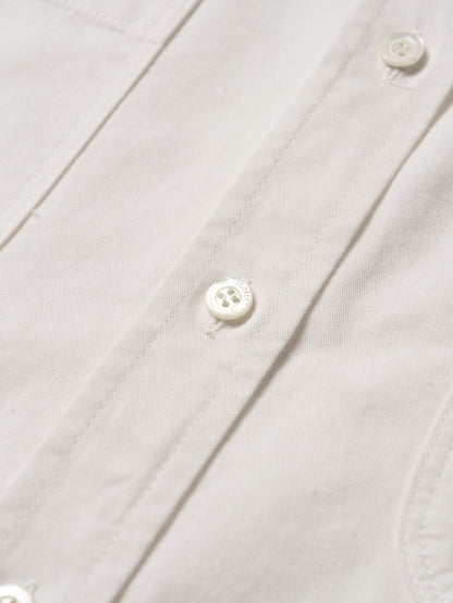2 POCKET BUTTON DOWN SHIRT [ White Cotton ]