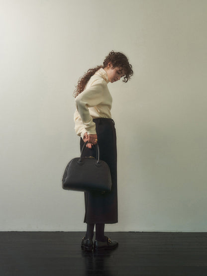 (-20%) EVENING WOOL SKIRT [ Black ]