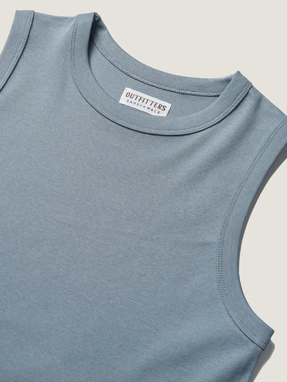 MICHELLE COTTON SLEEVELESS [ Dusty Blue ]