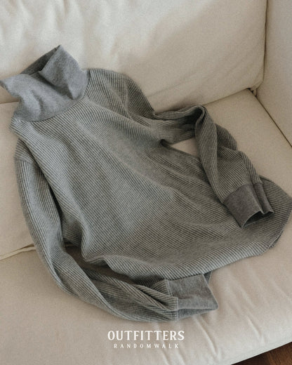 SALLY'S WAFFLE TURTLE TEE [ Heather Grey ]