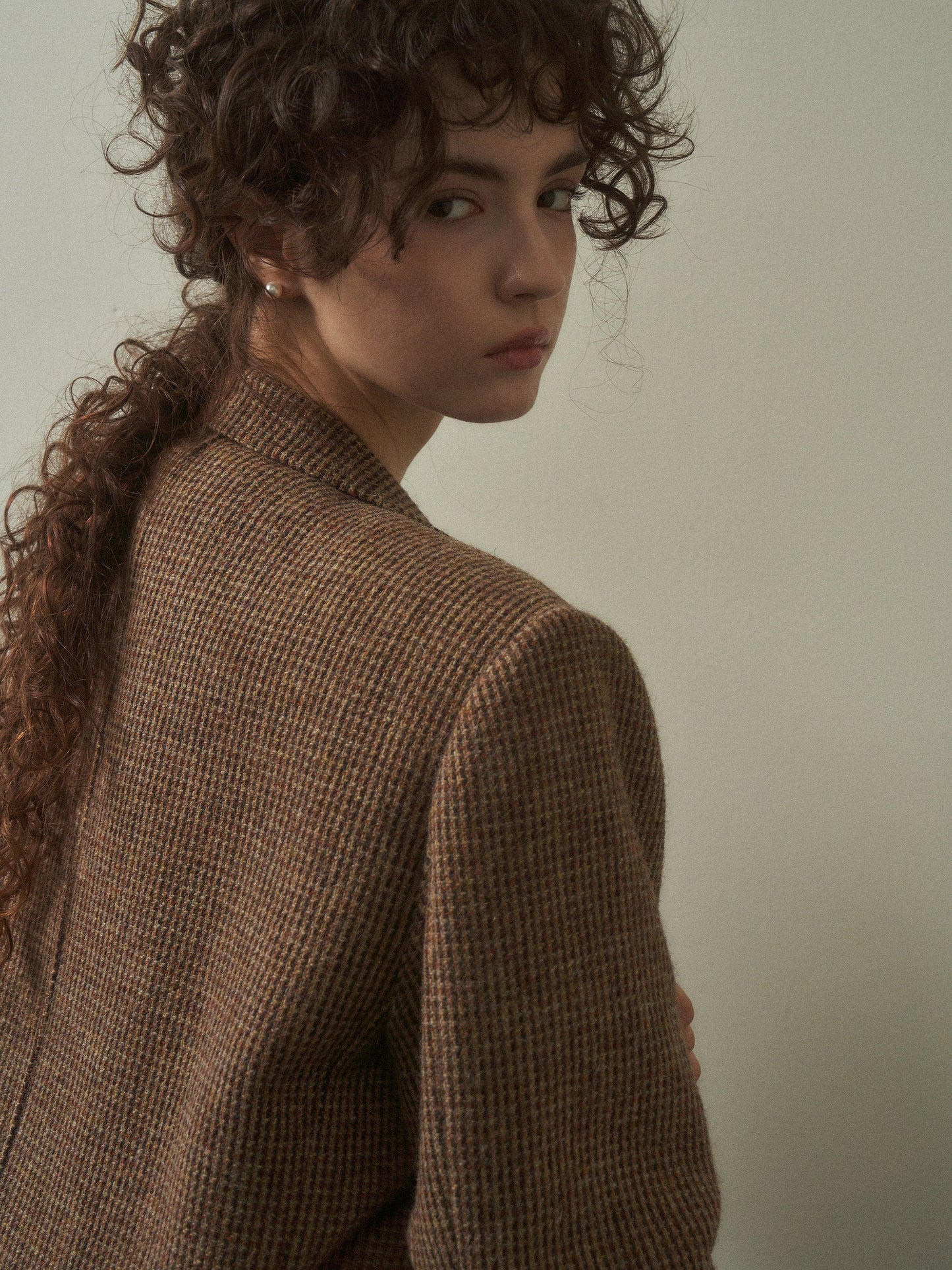 (-20%) DIANA TWEED BLAZER [ Country Check ]