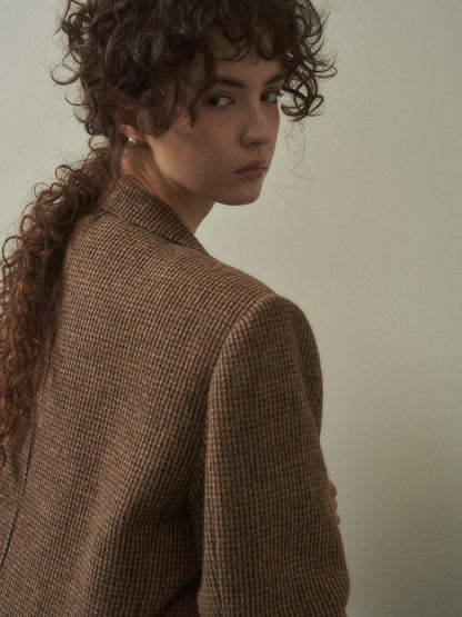 (-20%) DIANA TWEED BLAZER [ Country Check ]