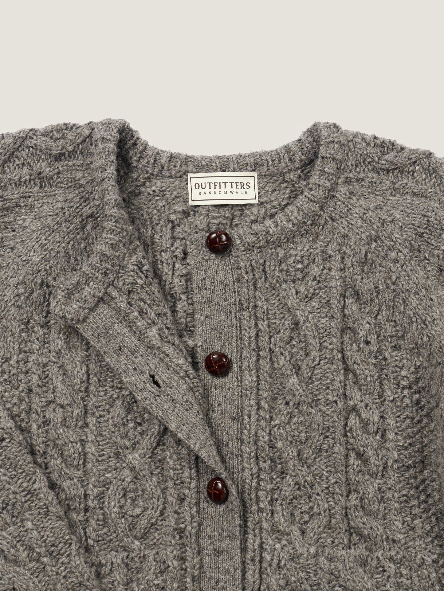 (-20%) CREAM TEA CABLE CARDIGAN [ Ash ]