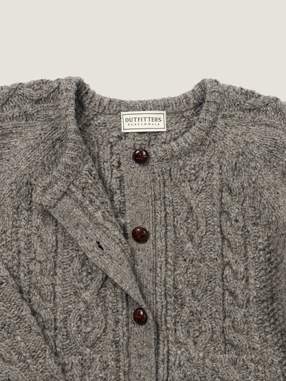 (-20%) CREAM TEA CABLE CARDIGAN [ Ash ]