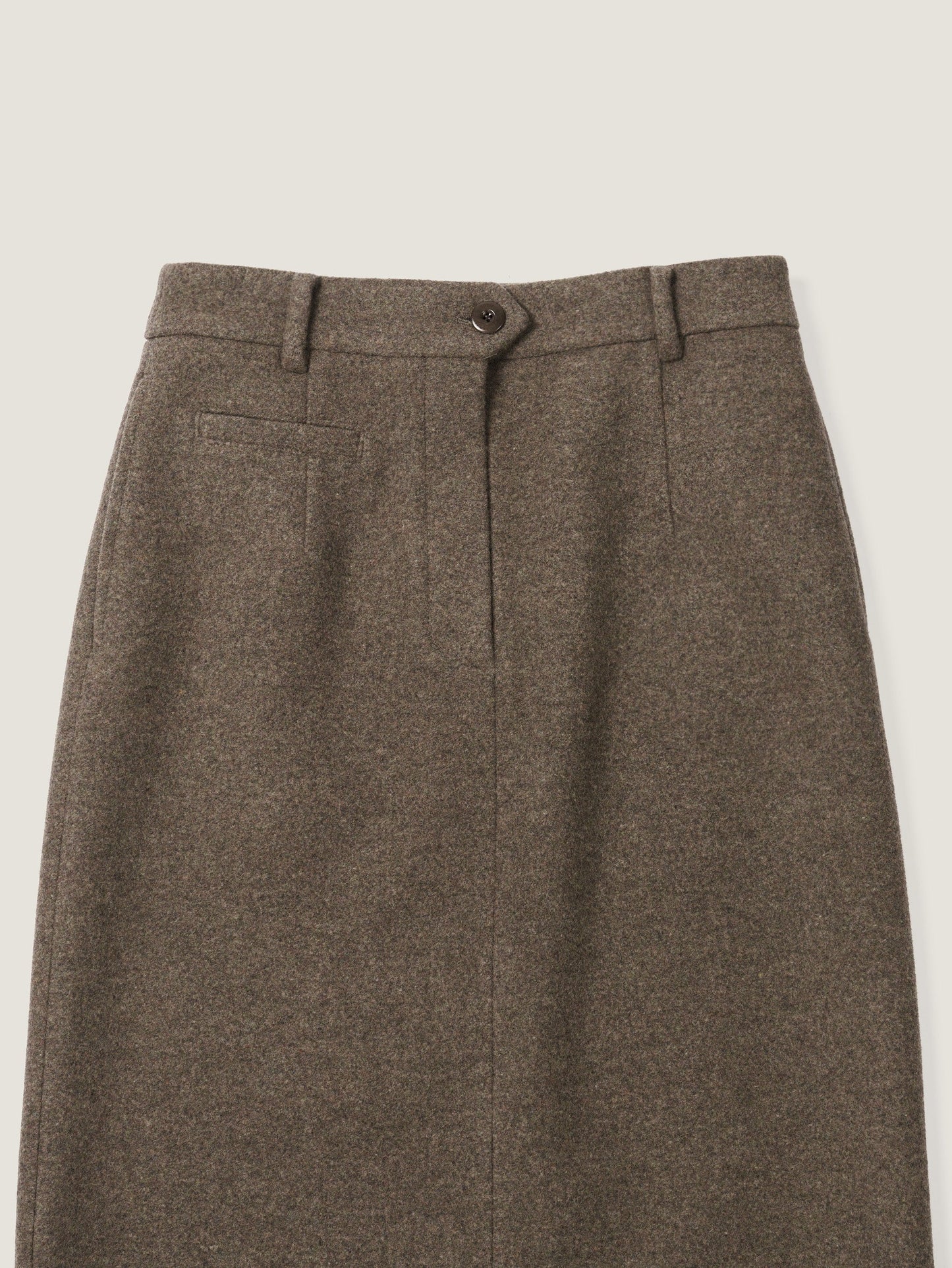 (-20%) EVENING WOOL SKIRT [ Mocha Melange ]