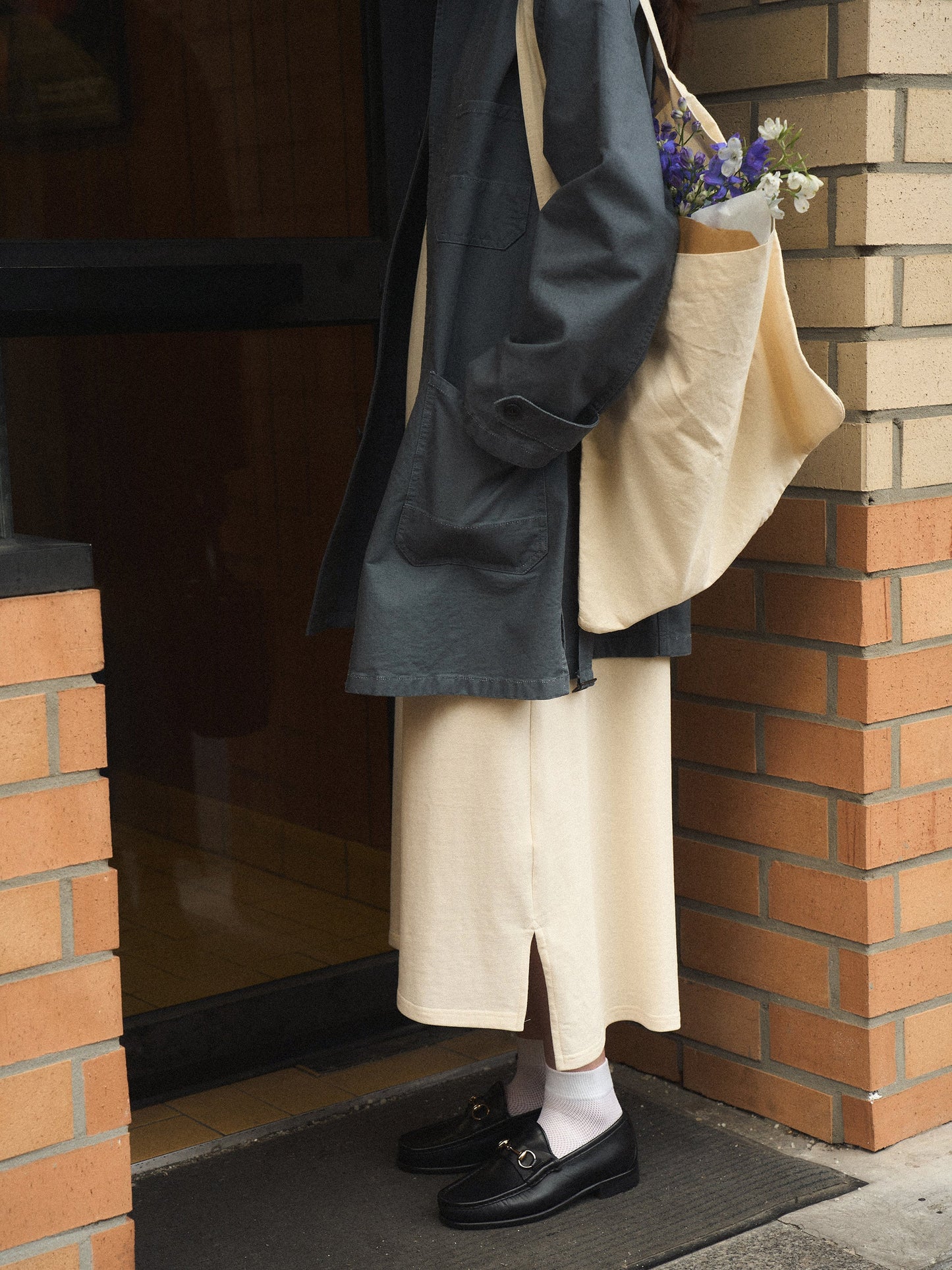 (-30%) ATELIER LONG JACKET [ Smokey Blue ]