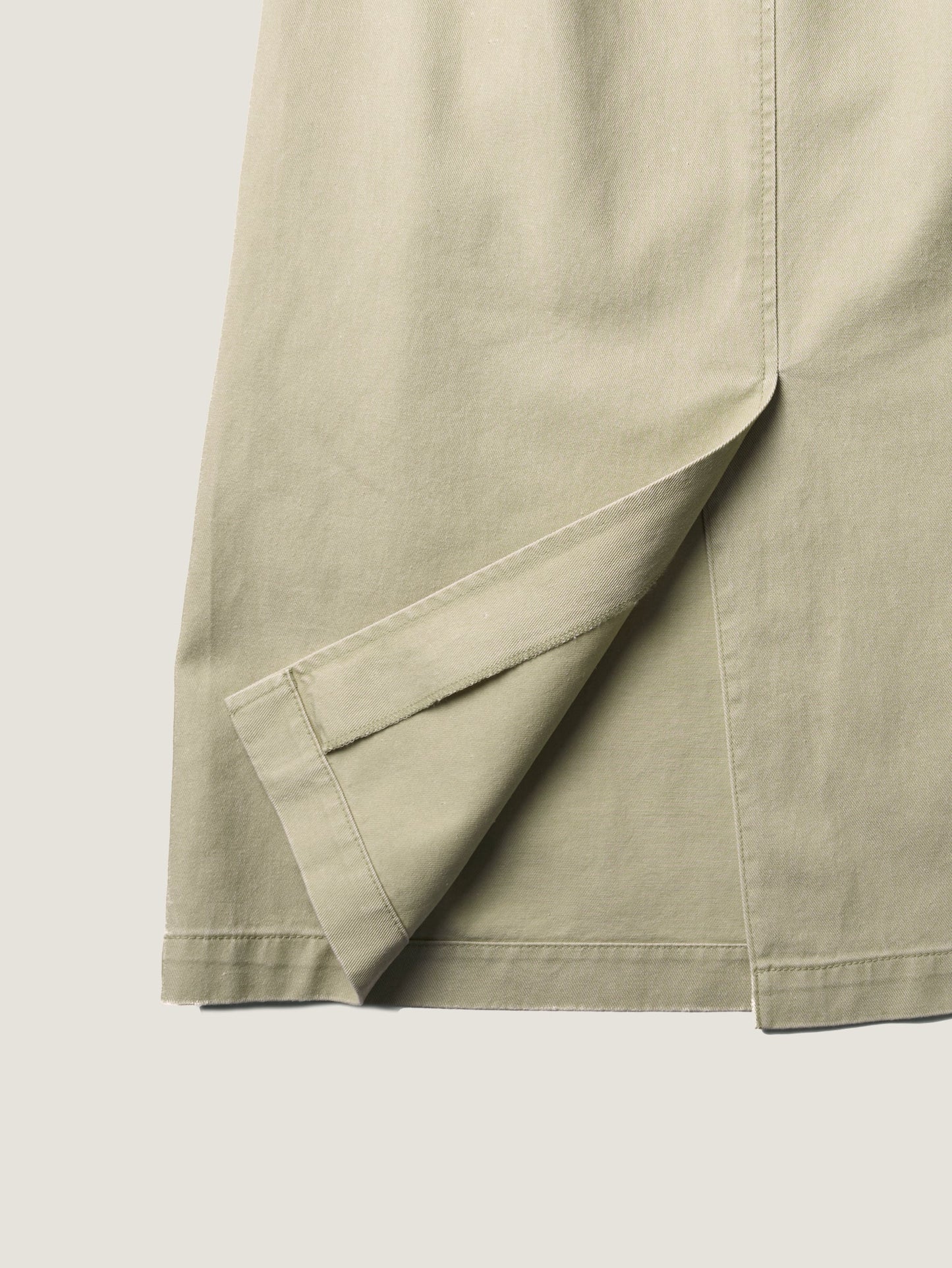 (-30%) OLD WASHED COTTON SKIRT [ Ecru Beige ]