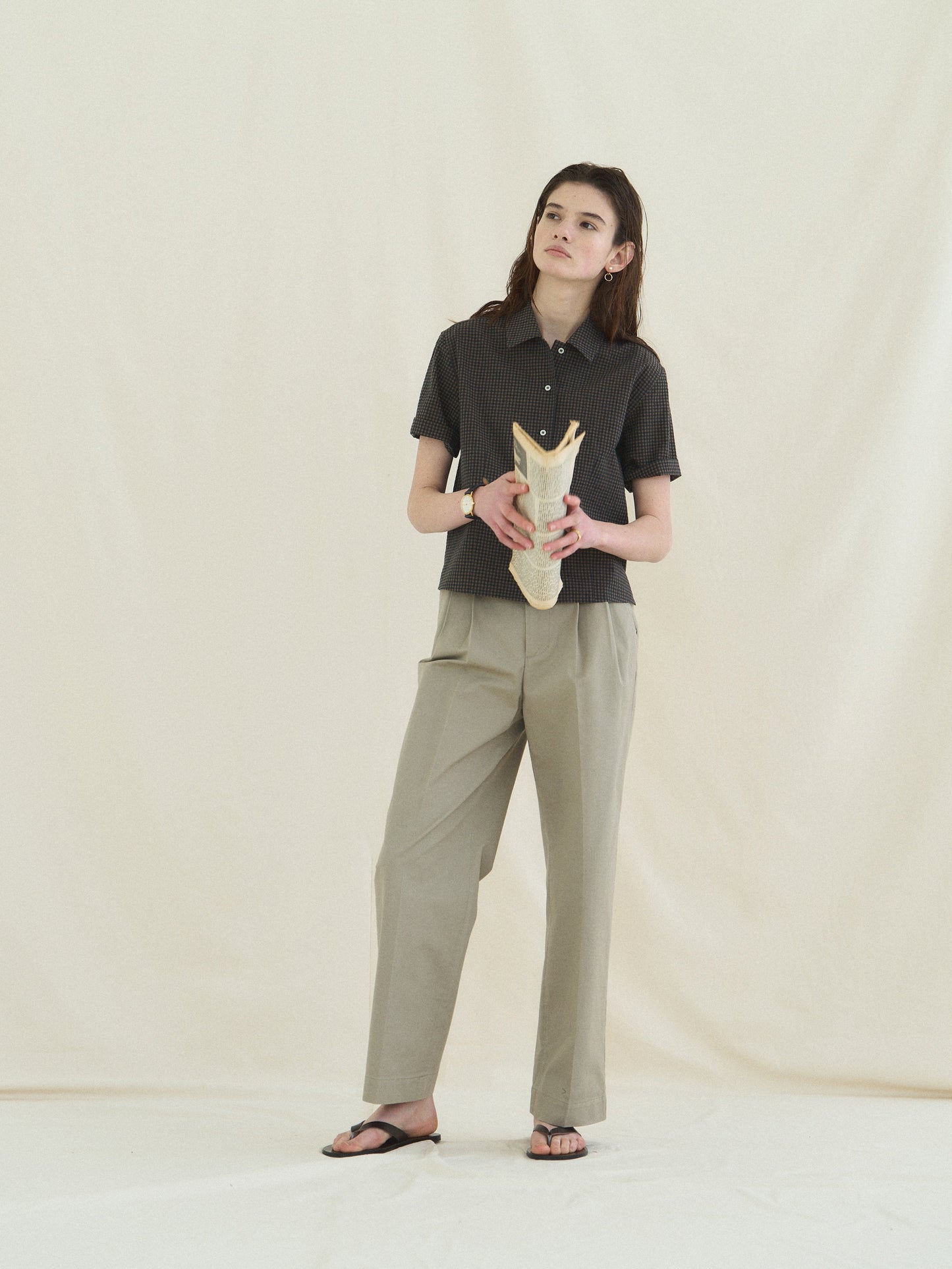 (-30%) ARIZONA CHECK SHIRT [ Olive Navy ] Organic Cotton