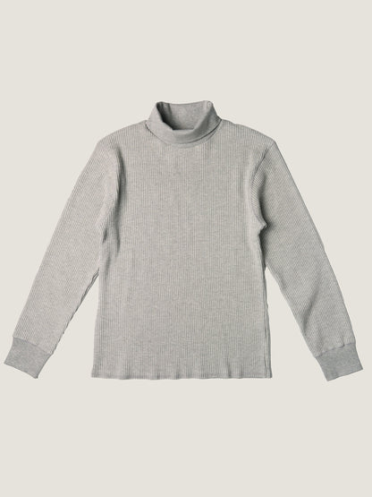 SALLY'S WAFFLE TURTLE TEE [ Heather Grey ]