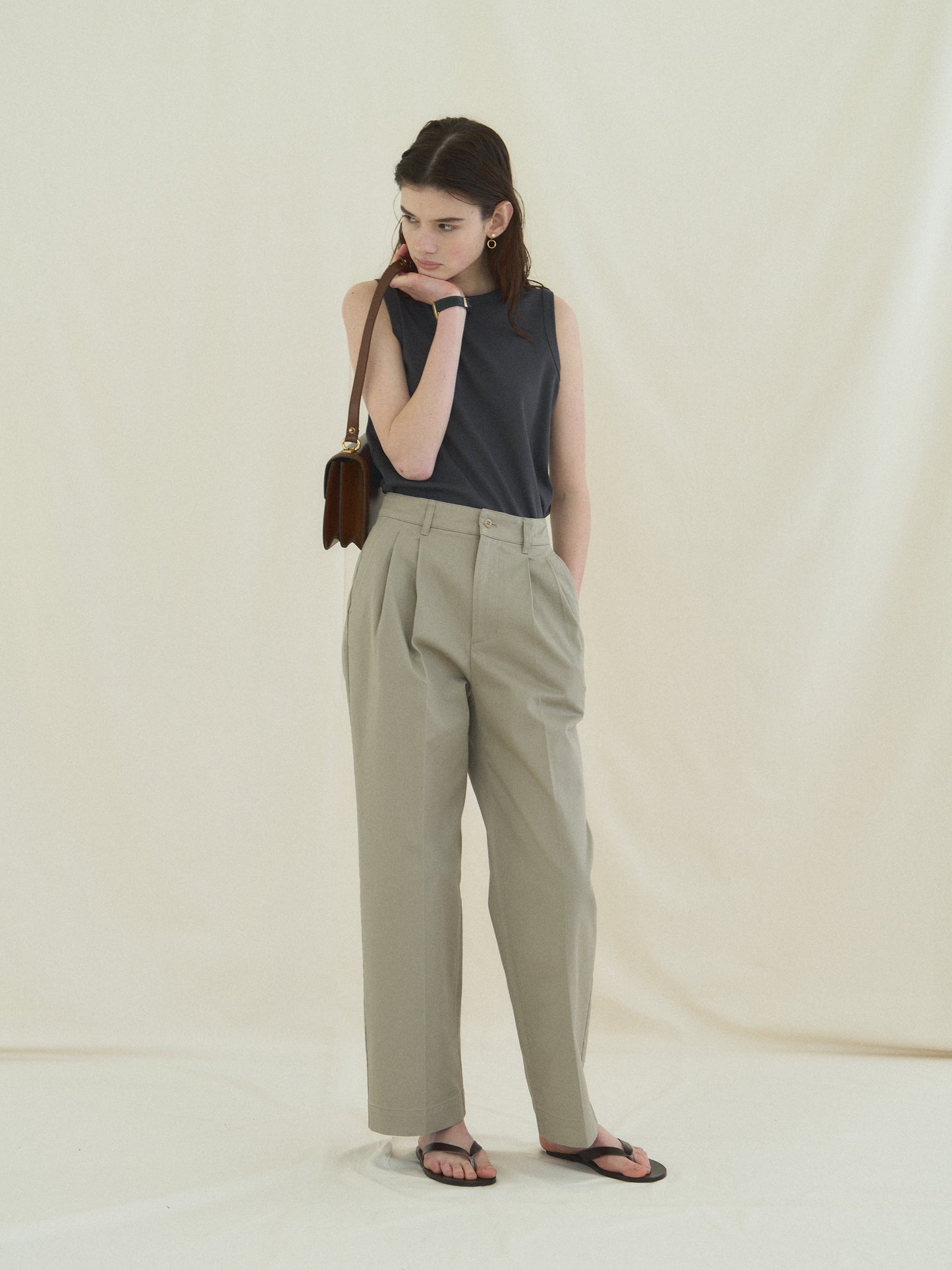 REFINED CLASSIC CHINO PANTS [ Utterly Beige ]