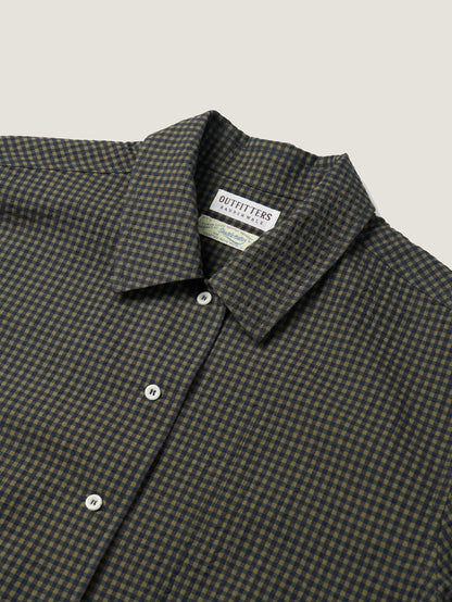 (-30%) ARIZONA CHECK SHIRT [ Olive Navy ] Organic Cotton