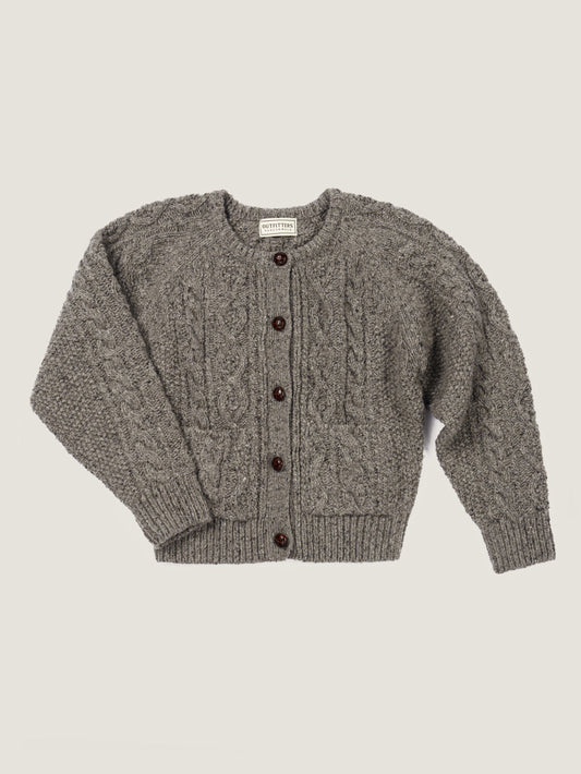 (-20%) CREAM TEA CABLE CARDIGAN [ Ash ]